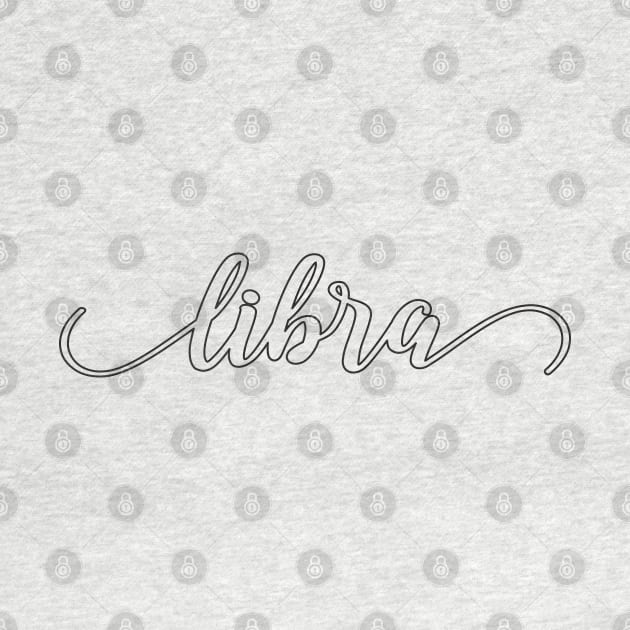 Libra Zodiac Script Sticker by aterkaderk